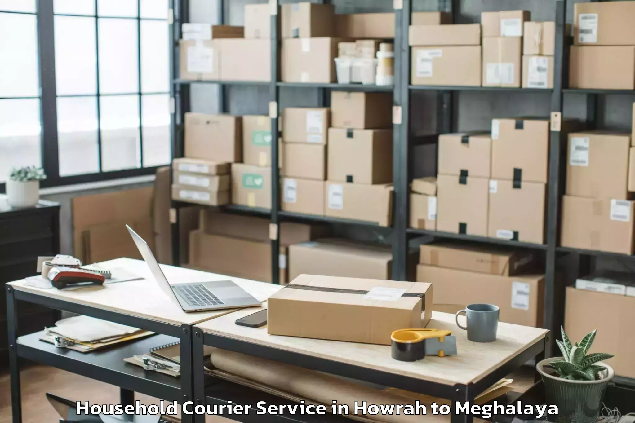 Top Howrah to Khatarshnong Laitkroh Household Courier Available